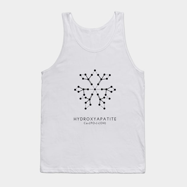 Hydroxyapatite Molecular Structure - White Tank Top by typelab